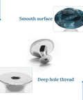 Round Cabinet Knobs With Screws For Dresser Kitchen And Bathroom Stainless Steel Durable Hardware Anti Rust And Anti Corrosion For Drawers And Cabinets Asian Style Finish Easy Install Long Lasting, silver round knob close-up