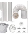 Adjustable Window Vent Kit For Portable Air Conditioners, 5.9 Inch Exhaust Hose, seals sliding windows, PVC material, 47 Inch length