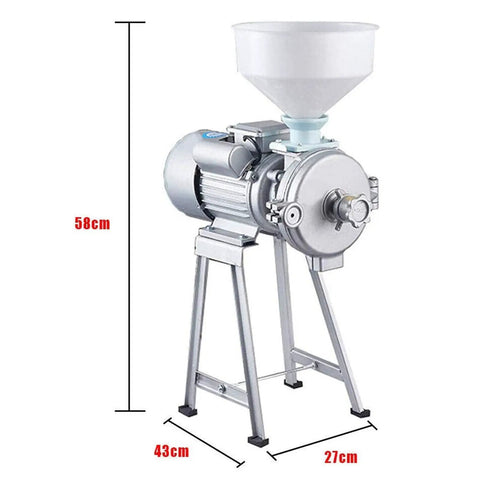 Heavy Duty 2200W Grain Grinder Mill For Beans Corn Rice Wheat Dry Milling Machine With Funnel Cereal Powder Grinder