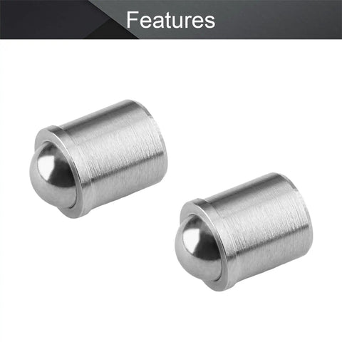 Heavy Duty Stainless Steel Ball Plunger Cabinet Catch and Drawer Latch 4 Pack with smooth finish and ball mechanism.
