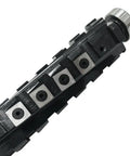 Close-up of 13 Inch Spiral Helical Cutterhead Upgrade For DeWalt DW735 DW735X Planer With Preinstalled Bearings, showing carbide inserts.