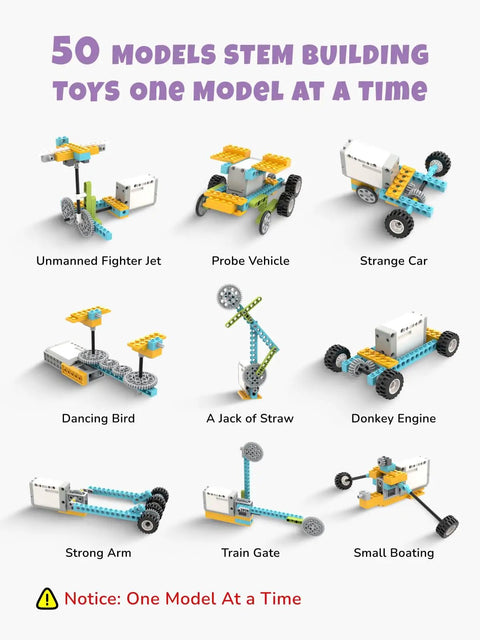 Hands On 50 In 1 STEM Science Kit For Kids Ages 8 12 Motorized Building Toy For Boys And Girls Educational Engineering Set with 50 model builds