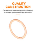 30 Pack Flat Copper Washers Metric 22x30x1.5mm round crush ring seal, showing quality construction and durability.