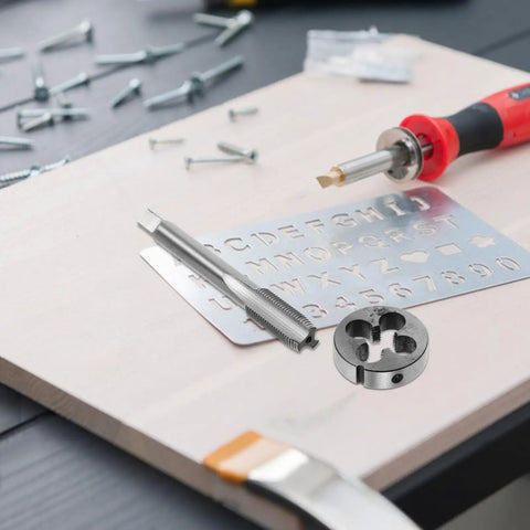 Rock Solid Precision Thread Tap And Die Set With Straight Flute Design For Handheld Convenience And Metal Construction, Perfect For Rapid Thread Repair And DIY Maintenance Tasks That You Can Actually Feel In Your Hands. steel tap and die set with handle, metal thread repair tools