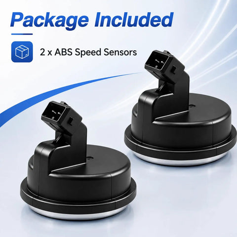 Solid Rear Wheel Hub Bearing With Abs Speed Sensor For Kia Soul And Soul Ev Built Tough Plug And Play Swap That Drops Right In With Durable Heat Resistant Housing And Easy Install 58980B2050 showing 2 ABS Speed Sensors with connectors in black.