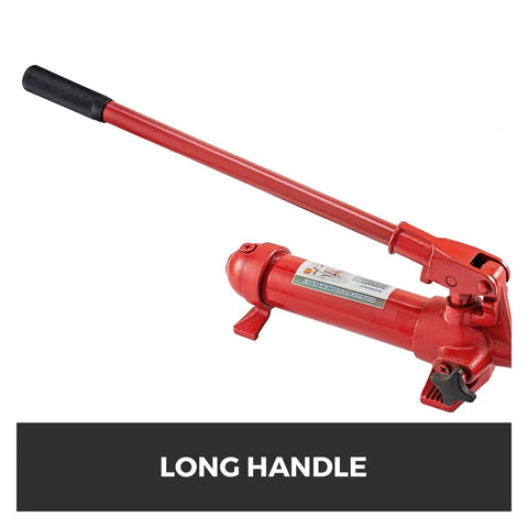 Heavy Duty Hydraulic Jack Kit 6 10 12 20 Ton For Auto Sheet Metal Repair And Frame Straightening, long handle view