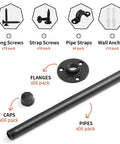 Industrial Iron Pipe Shelf Brackets 8 Inch Floating Shelves Tough As Nails Heavy Duty Metal Brackets For Wood Shelves Supports Up
