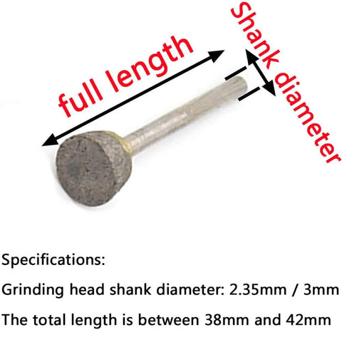 Heavy Duty 3mm Diamond Burr Grinding Head For Rotary Carving And Jade Peeling With Sintered Abrasive Tip, showing detailed specifications.