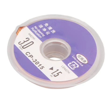 High Performance Low Tin Soft Desoldering Wick Braid for Quick And Easy PCB Solder Removal, 1 5m Length With Super Fast Heat Transfer And No Clean Formula, Awesome For Electronics Repair And Diy Projects, Boost Your Soldering Game Today packaged in clear round spool