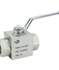Beefy High Pressure Hydraulic Ball Valve 1/2 Inch, 7250 PSI, 500 Bar, Shut Off, 2 Way NPT, Durable Carbon Steel, Zinc Plated