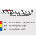 PTS Step Tees 50 Count 2 3/4 Inch Wood Golf Tees With Depth Control For Height Consistency Color Coded System Guide