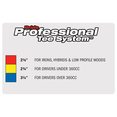 PTS Step Tees 50 Count 2 3/4 Inch Wood Golf Tees With Depth Control For Height Consistency Color Coded System Guide