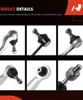 Detail shots of 18Pc Suspension Steering Kit For Bmw E39 525i 528i 530i control arms and bushings for smooth cruising.