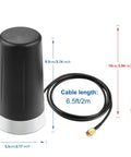 Long Range 915MHz LoRa Antenna With Magnetic Base, SMA Male Connector, IPEX Extension Cable, for trunk car mount.