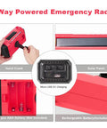 NOAA Weather Radio With Battery Backup And Solar Hand Crank, Portable AM FM Shortwave Receiver showing hand crank, solar panel