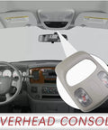 Upgraded Dome Map LED Reading Light For Dodge Ram Overhead Console Replacement shown in truck interior