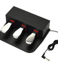 Game-Changing Triple Sustain Pedal For Digital Pianos And MIDI Keyboards, 3 In 1 Full Sustain Pedal With 1/4 Inch Plug And Polarity Switch