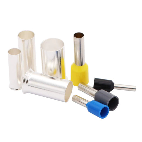 390 Pieces Wire Ferrule Kit For AWG 2 To 16 Copper Crimp Terminals With Insulated Sleeves, multiple colors, close-up view