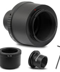 T2 Lens To Fuji FX Mount Camera Adapter and M42 To 1.25 Inch Telescope Adapter T Mount for X Series Cameras, all metal parts