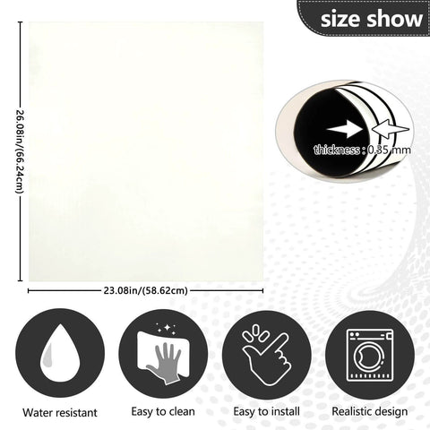 Ivory Magnetic Cover For Dishwasher And Refrigerator Door Front Ultra Strong PVC Coated Magnetic Sheet One Sheet 23 By 26 Inch Panel