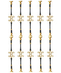 Top Tier Adjustable Aluminum Balusters For Indoor Stairs And Decks With Heavy Duty Metal Spindles Offering seamless pivot range, detailed design, set of 10.