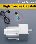 High Torque 110V AC Motor With Gearbox 1:180 Reduction Reversible Gear Motor Low Speed 7.5 RPM, wiring detail shown