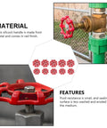 Shutoff Handle Set With Low Flow Resistance Cast Iron Ball Hand Wheels Flat Bottom Design Red Decorative Handles For Valve Replacement