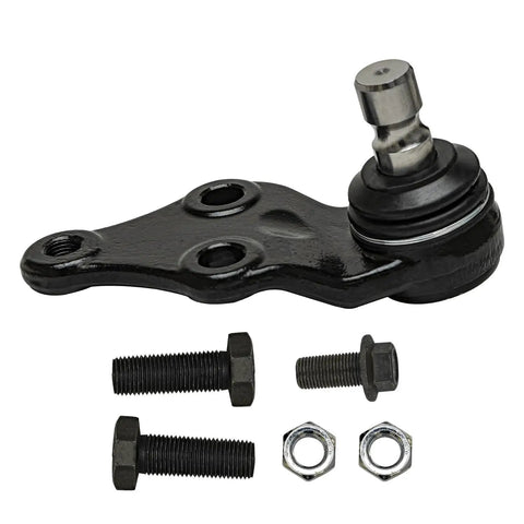 Front 6 Piece Suspension Kit For 2014 2019 Kia Soul And 2015 2019 Soul EV Includes Front Lower Ball Joints Front Outer Tie Rod Ends And Front Sway Bar End Links For Smooth Ride Handling And Road Ready Confidence. black front lower ball joint with bolts and nuts