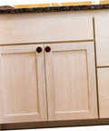 Cabinet with Eight Pack Round Wood Door Knobs For Drawers Wardrobes Cabinets And Closets Easy Install Smooth Finish.