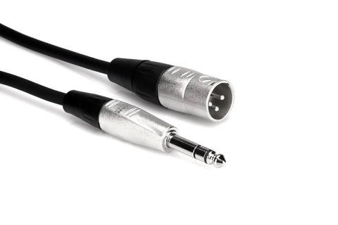 Pro Grade Balanced One Quarter Inch TRS to XLR3M Interconnect Cable With REAN Connectors, Five Foot Length, Road Ready for Stage Rig and Studio Gear, High Quality Audio Link, 5 ft cable ends