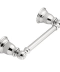 Kingsley Chrome Double Post Pivoting Toilet Paper Holder Wall Mount, traditional style, with mirror-like chrome finish.
