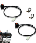 Badass 2 Piece Motorcycle Handlebar Switch Kit 7/8 Inch Universal Handle Controls for ATV, showing horn and kill switch.