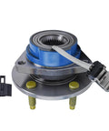 Front Wheel Hub & Bearing Assembly Set (2) for Chevy Impala, Monte Carlo, Uplander, shown with ABS sensor wire