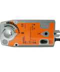 Kickin Performance Compact Damper Actuator Valve Controller For Industrial Ventilation With Dead Simple Install 20 Nm Torque AC Voltage Compatibility Smooth Operation No Hassle Flow Control For Heavy Duty Manufacturing Sites, top view showing controls and connections.