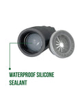 Heavy Duty No Fuss Waterproof Wire Connectors With Silicone Sealant For Outdoor Low Voltage LED Landscape Lighting And Irrigation Valves Wire Caps Compatible With 22 AWG To 12 AWG Dark Gray 30 Pack showing silicone sealant interior