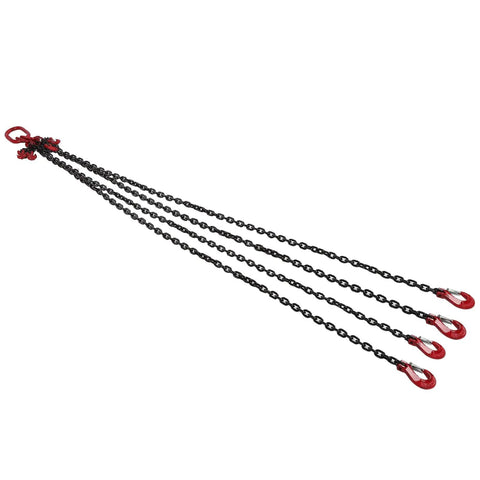 Four Way Chain Slings With Four Legs And Sling Hooks Lifting Chain Adjustable 6mm 2 Meter 1 Ton Capacity For Mines Ports Buildings And Steel Plants Industrial Grade
