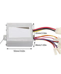 Beefed Up Aluminum Alloy 500W Brush Motor Speed Controller with wires and plug connections for electric bikes scooters go karts