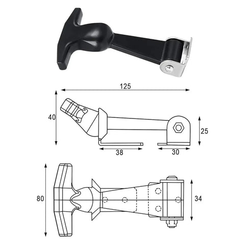 Heavy Duty Flexible Draw Latches Pair With Stainless Steel Brackets T Handle Hasp For Hood Or Tool Box Built Tough In Any Weather