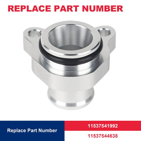 BMW Aluminum Water Hose Fitting Upgrade For 1 Series 3 Series 5 Series 6 Series 7 Series And Z4 With 3L N54 N53 N52 N51 Engines Replaces 11537541992 And 11537544638 Coolant Hose Flange Direct Fit.