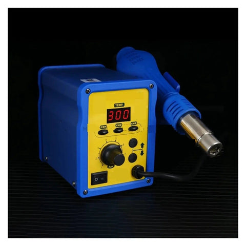 650W Soldering Iron Station Pro Grade With Hot Air Gun Desoldering System showing LED display and controls.