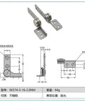 Stainless Steel Constant Torque Position Control Hinges Friction Stay For Doors And Cabinets, Heavy Duty Door Monitor Hinge XK574-5-16 2.0Nm
