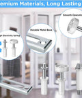 Bi Fold Closet Door Repair Kit With Steel Track And Complete Hardware Set For 48 Inch Bi Fold Doors, showing springs, guide wheels, and pivots
