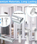 Built Tough Bifold Door Hardware With Reinforced Steel Track And Smooth Gliding Pivot Wheels Complete Closet Hardware Kit components featuring smooth gliding pivot wheels and durable metal bases.