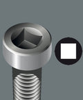 Illustration of a square socket screw head, compatible with Kraftform Plus 368 Square Socket Screwdriver Size 2 Head 4 Inch Blade Length