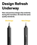 Design refresh showing old and new designs of the Dope 25 In 1 Mini Electric Screwdriver Set With USB C Rechargeable Power
