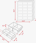 Diagram of Small Parts Organizer With 39 Removable Bins With Dividers And Optional Wall Mount Or Desktop Stand