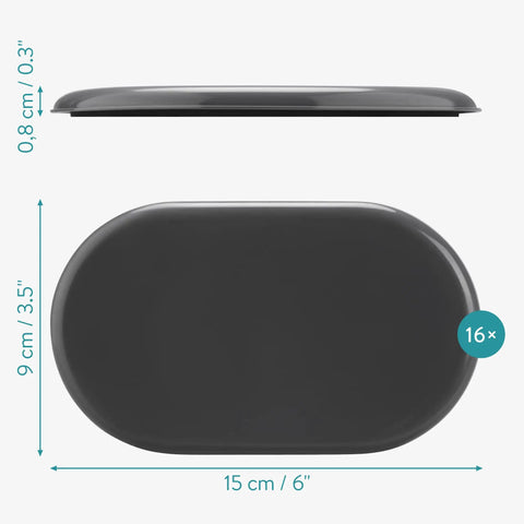 Sixteen Piece 6 Inch Oval Furniture Sliders For Carpet Glide Heavy Sofas Chairs Tables And More Across Carpeted Floors With Ease Padded