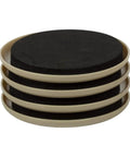 Heavy Duty Round Plastic Carpet Furniture Sliders Glide Your Couch Tables And Dressers Smooth As Butter Pads 3.5 Inches Wide four pack brown sliders stacked