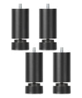 Four Piece Aluminum Furniture Support Legs 20cm Black Table Feet For Cabinets Beds Sofas And Tables With 10mm Thread Hole Built Tough Beefy Durable Anodized Finish