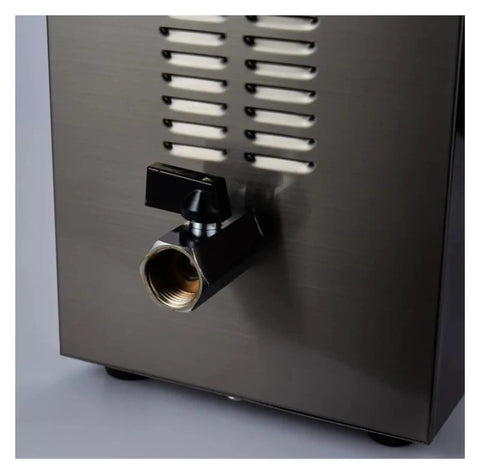 Industrial Ultrasonic Cleaner With Digital Display And Six Liter Tank faucet close-up showing stainless steel valve for easy drainage.